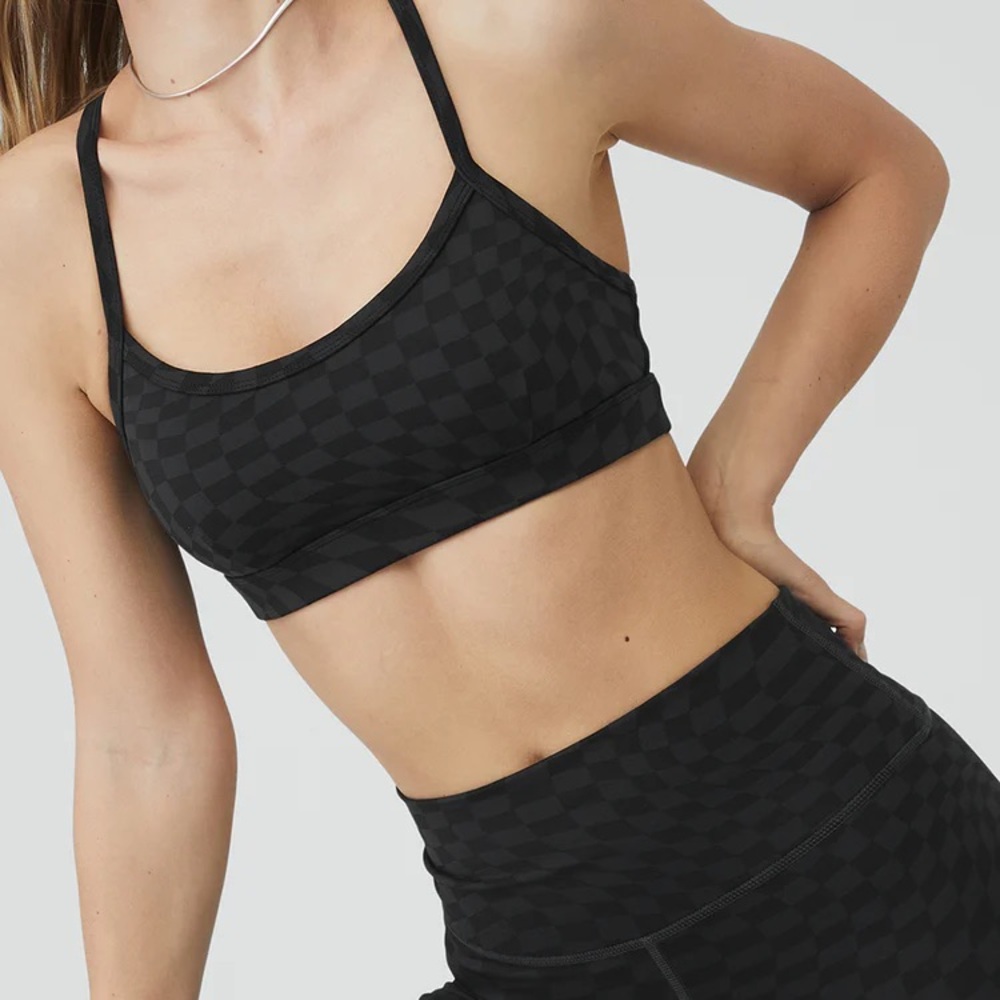 Alo Gratitude Bra Jacquard Checkered